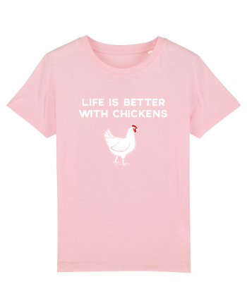 CHICKENS Cotton Pink