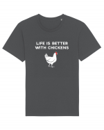 CHICKENS Tricou mânecă scurtă Unisex Rocker