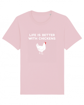 CHICKENS Cotton Pink