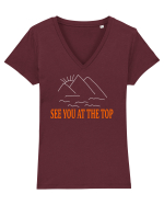 See you at the top Tricou mânecă scurtă guler V Damă Evoker