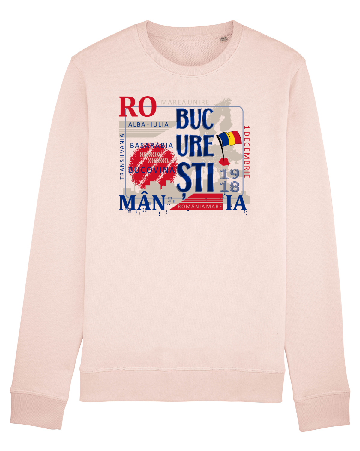 Bluză mânecă lungă Unisex Rise Candy Pink