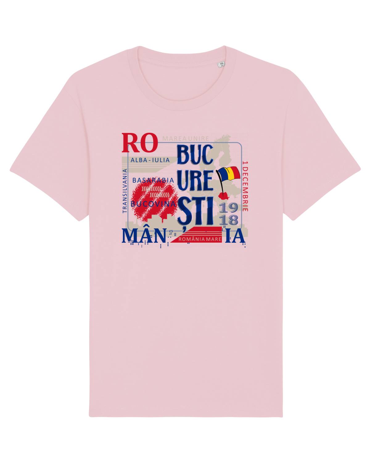 Tricou mânecă scurtă Unisex Rocker Cotton Pink