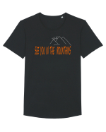 See you in the mountains Tricou mânecă scurtă guler larg Bărbat Skater