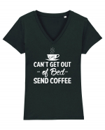 COFFEE Tricou mânecă scurtă guler V Damă Evoker