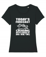 CRUISING Tricou mânecă scurtă guler larg fitted Damă Expresser