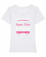 NURSE Tricou mânecă scurtă guler larg fitted Damă Expresser