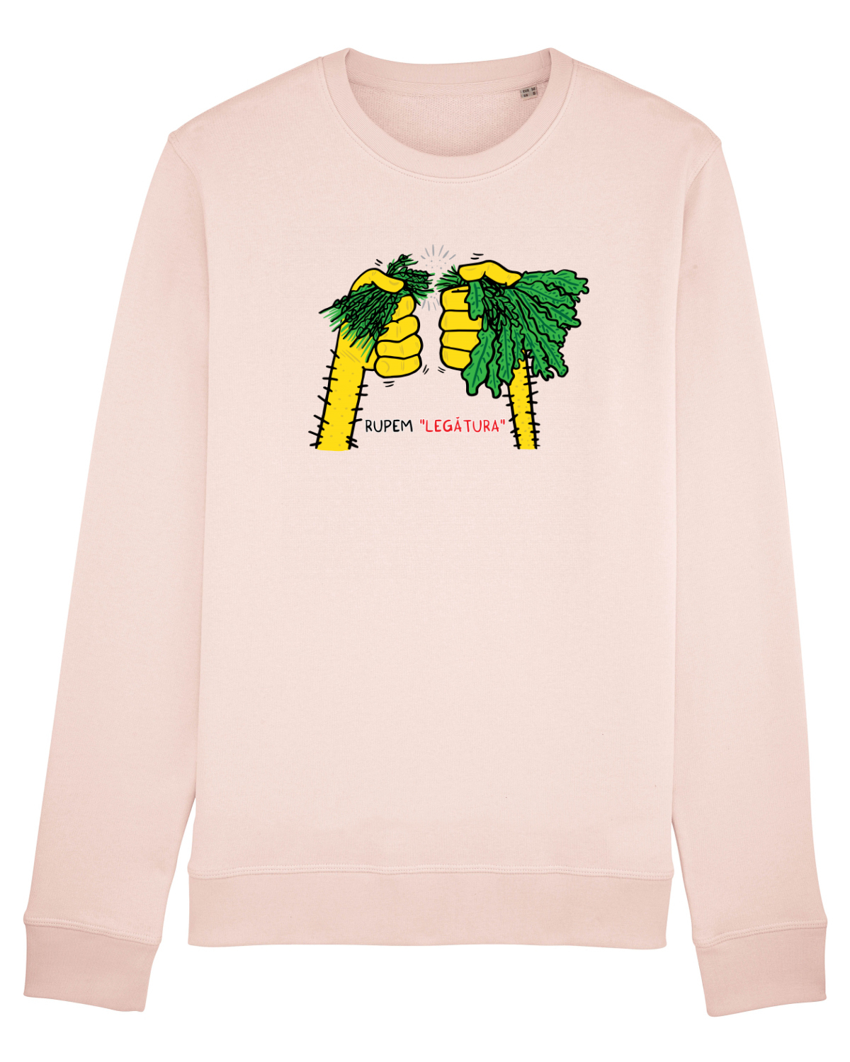 Bluză mânecă lungă Unisex Rise Candy Pink