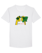 Rupem „legătura” Tricou mânecă scurtă guler larg Bărbat Skater