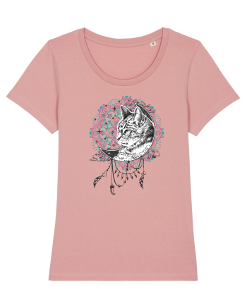 Pisică în Lună Dreamcatcher Mandala Canyon Pink