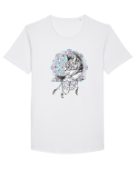 Pisică în Lună Dreamcatcher Mandala Tricou mânecă scurtă guler larg Bărbat Skater