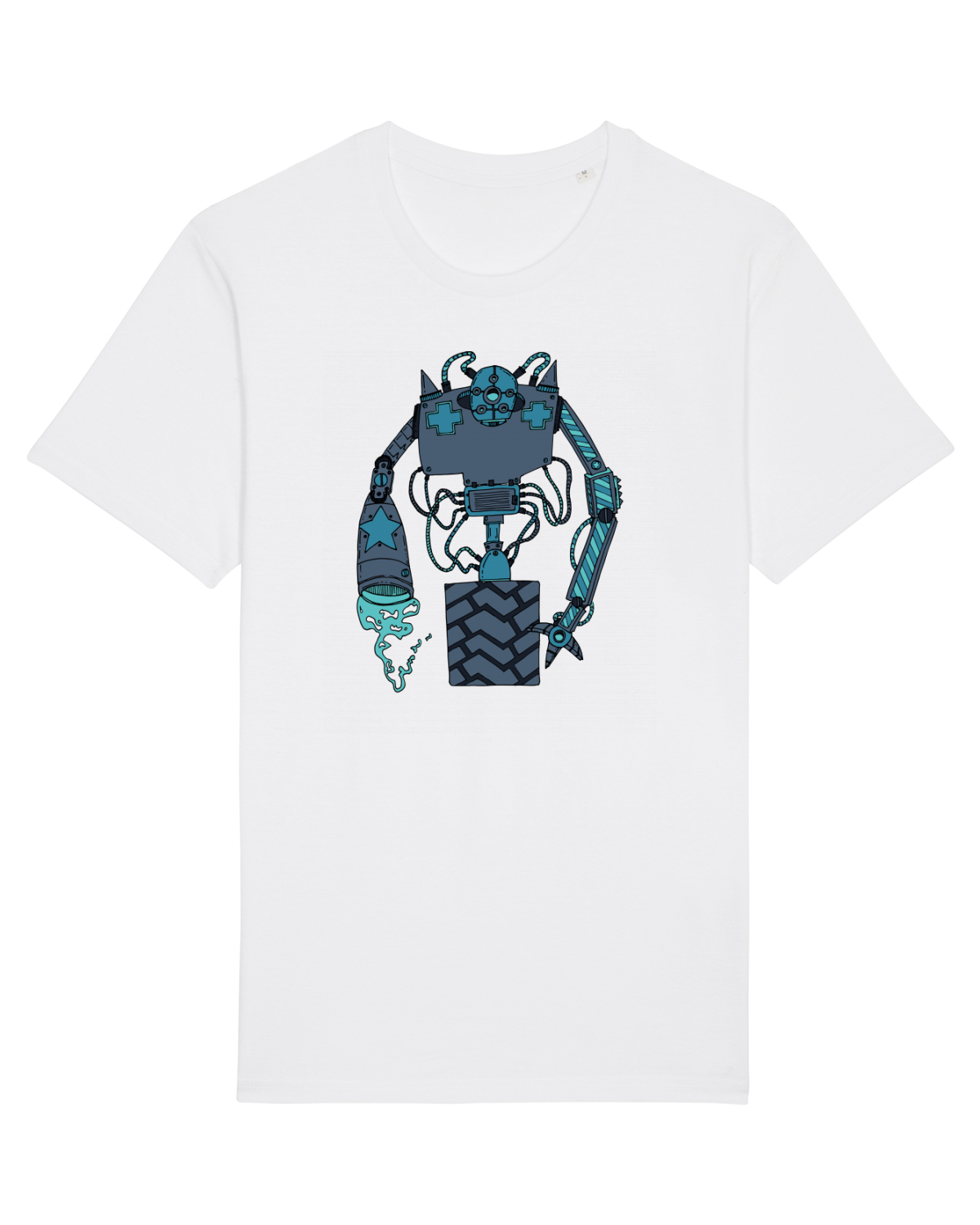 Tricou mânecă scurtă Unisex Rocker White