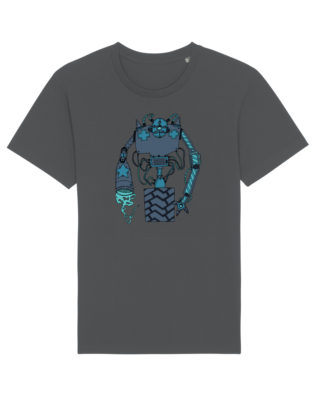 Tricou mânecă scurtă Unisex Rocker Anthracite