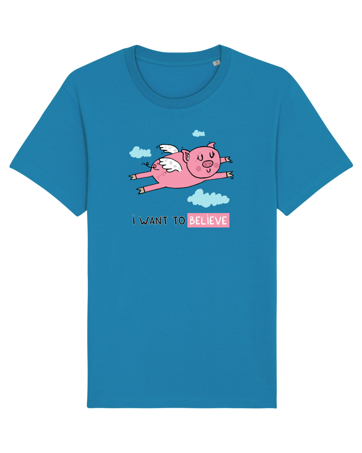 Tricou mânecă scurtă Unisex Rocker Azur