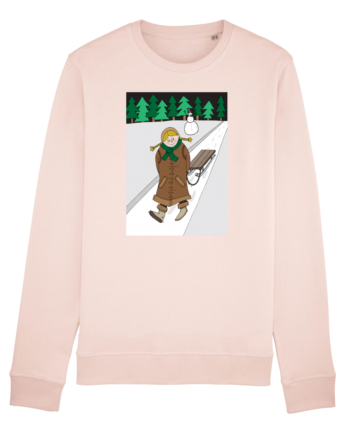 Bluză mânecă lungă Unisex Rise Candy Pink