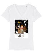 La colindat Tricou mânecă scurtă guler V Damă Evoker