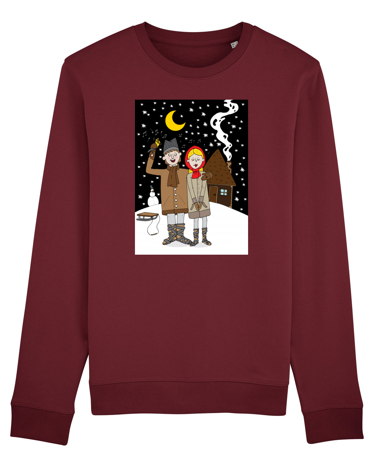 Bluză mânecă lungă Unisex Rise Burgundy