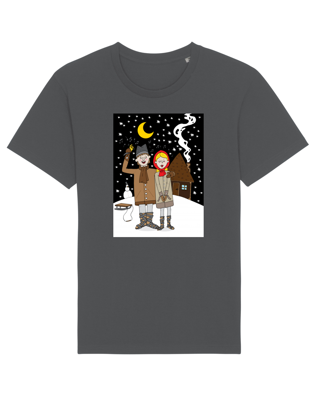 Tricou mânecă scurtă Unisex Rocker Anthracite