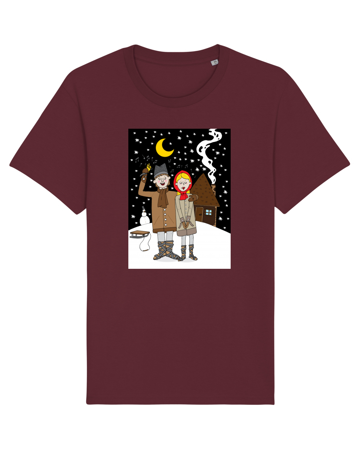 Tricou mânecă scurtă Unisex Rocker Burgundy