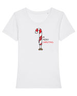 Candy Stick Tricou mânecă scurtă guler larg fitted Damă Expresser