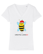 Christmas WannaBee Tricou mânecă scurtă guler V Damă Evoker