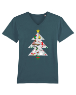 Christmas Tree Tricou mânecă scurtă guler V Bărbat Presenter