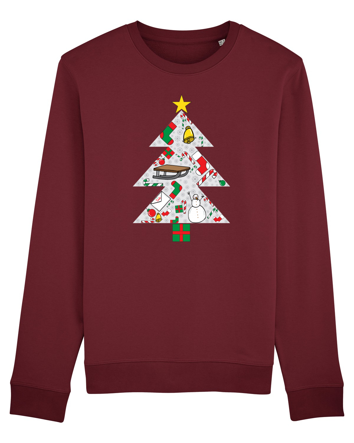 Bluză mânecă lungă Unisex Rise Burgundy
