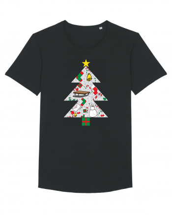 Christmas Tree Tricou mânecă scurtă guler larg Bărbat Skater