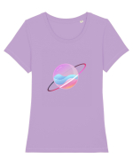 Liquid Saturn Tricou mânecă scurtă guler larg fitted Damă Expresser