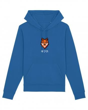 Vulpe (kitsune, katakana) Pixel Art  (alb) Royal Blue