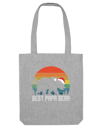 Best Papa Bear Christmas Heather Grey