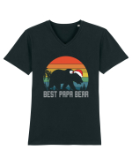 Best Papa Bear Christmas Tricou mânecă scurtă guler V Bărbat Presenter