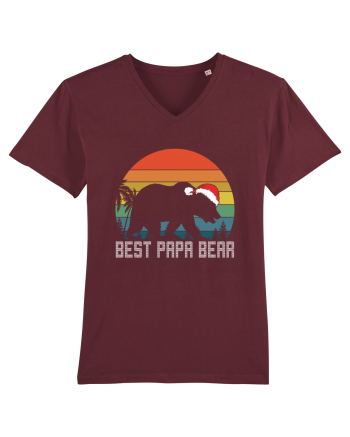 Best Papa Bear Christmas Burgundy
