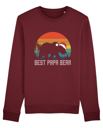 Best Papa Bear Christmas Burgundy