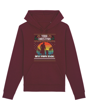 Best Papa Ever Yoda Christmas Burgundy