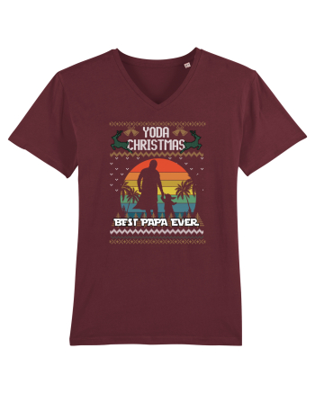Best Papa Ever Yoda Christmas Burgundy