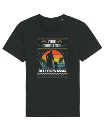 Best Papa Ever Yoda Christmas Black