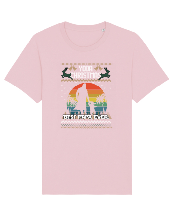 Best Papa Ever Yoda Christmas Cotton Pink