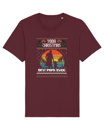 Best Papa Ever Yoda Christmas Burgundy