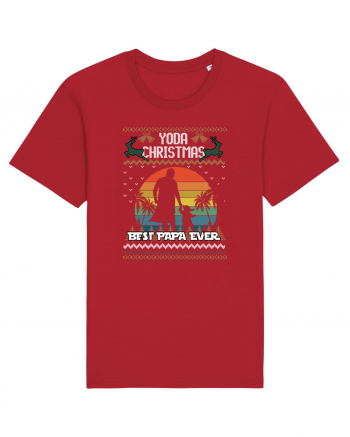 Best Papa Ever Yoda Christmas Red