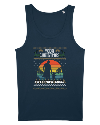 Best Papa Ever Yoda Christmas Navy
