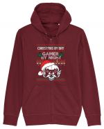 Christmas By Day Gamer By Night Hanorac cu fermoar Unisex Connector