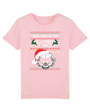 Christmas By Day Gamer By Night Cotton Pink