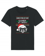 Christmas By Day Gamer By Night Tricou mânecă scurtă Unisex Rocker