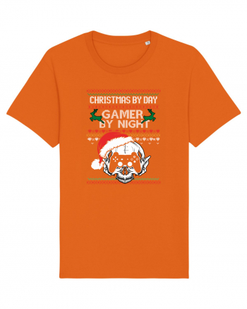 Christmas By Day Gamer By Night Bright Orange