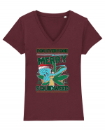 For Everyone Merry Squidweed Tricou mânecă scurtă guler V Damă Evoker