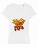 Made In The 70'S Tricou mânecă scurtă guler V Damă Evoker