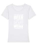 BEER Tricou mânecă scurtă guler larg fitted Damă Expresser