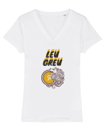 Leu Greu Tricou mânecă scurtă guler V Damă Evoker