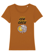 Leu Greu Tricou mânecă scurtă guler larg fitted Damă Expresser