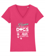 DOGS Tricou mânecă scurtă guler V Damă Evoker